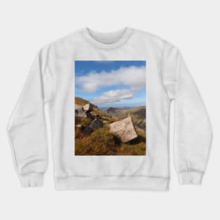 The Lurcher`s Crag, Scotland Crewneck Sweatshirt